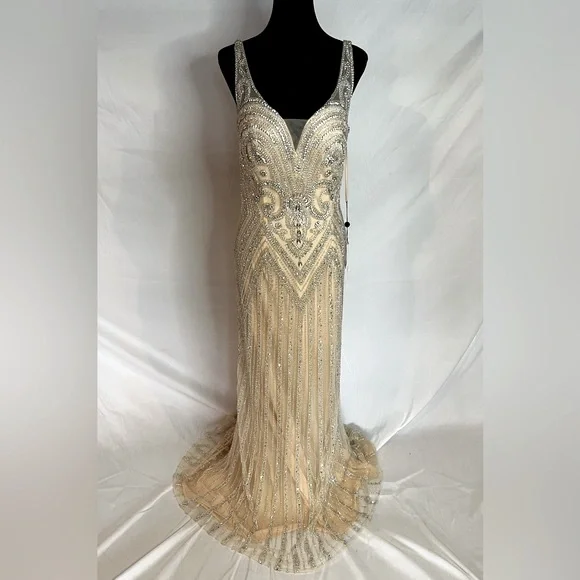 gold dress up jewelry Champagne Heart of Gold Maxi Dress main image 1